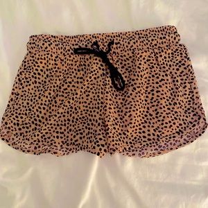 Cheetah print athletic/loungewear shorts